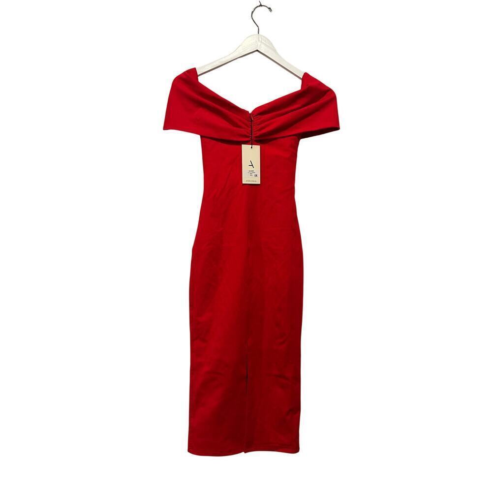 NEW Atori REVOLVE Date Cocktail Red Lili Dress Size 2 Off Shoulder Flattering - Picture 9 of 14